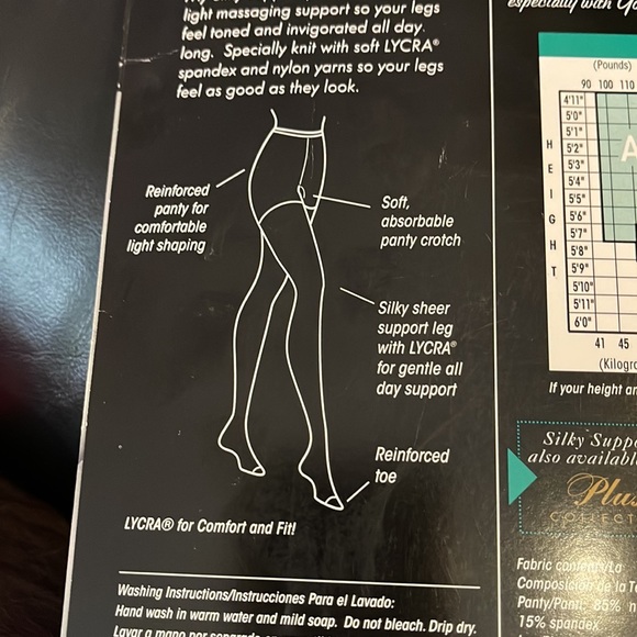 Bought a few years ago but never opened. Jaclyn Smith Silky Support Panty Hose - Picture 9 of 11